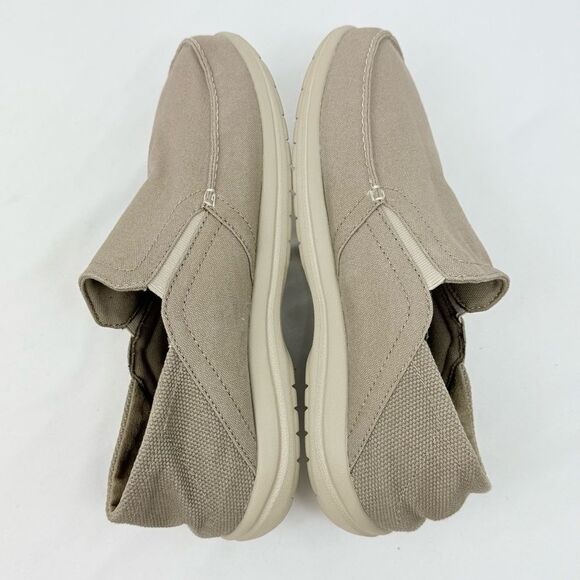 Crocs Tan Canvas Conversion Heel Slip On Deck Boat Loafers - Picture 5 of 12